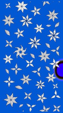 Nakış desenli çiçek deseni. Renkli grunge, soyut arkaplanı kolomavi çiçeklerle süslüyor. İzler, kumaş, duvar kağıtları, tekstil için raster dokusu.