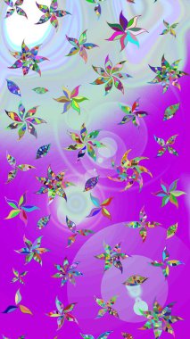 Soyut çiçek çizim kalıbı arka planı. Raster deseni. Raster illüstrasyonu. Mor renklerde. Küçük çiçekte sevimli çiçek deseni var..