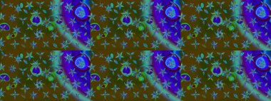 Düz Çiçek Elementleri Tasarımı. Çiçek desenli eskiz, yaz çiçekleri. Renkli Bahar Teması eskiz kalıbı. Kahverengi renkte çiçekler.