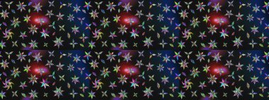 Çiçek deseni. Renkli Bahar Teması eskiz kalıbı. Düz Çiçek Elementleri Tasarımı. Raster çizimi. Güzel kumaş deseni..