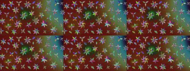 Kahverengi renkli çiçekler. Küçük çiçekte sevimli çiçek deseni var..