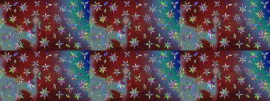 Raster illüstrasyonu. Güzel kumaş deseni. Güzel karalamalı çiçek desenli çizim. Küçük çiçekte sevimli çiçek deseni var..