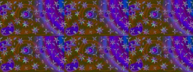 Kahverengi renklerde. Çiçekli güzel suluboya desen. Raster illüstrasyonu.