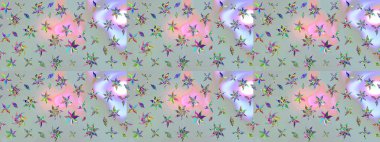 Sabıka fotoğraflarında, bebek kıyafetlerinde, duvar kâğıtlarında, paket kutularında falan kullanılabilir. Zarif, parlak ve eskiz gri çiçek desenli.