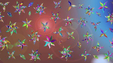 Raster illüstrasyonu. Anti-stres için soyut örnek sayfası. Kahverengi renklerde.