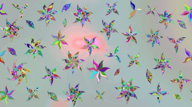 Gri renkli etnik çiçekli zarif eskiz deseni. Raster Çiçek İllüstrasyonu güzel tekstil..