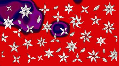 Klasik çiçek desenli. Paketleme, tekstil, duvar kâğıdı için çiçek eskizi. Yumuşak fayans. Raster 'ın taze dokusu. Yumuşak pamuk tasarımı.