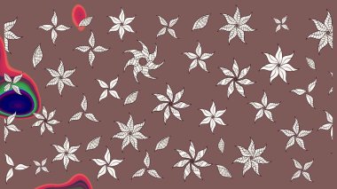 Kahverengi renkte kahverengi papatya deseni. Raster illüstrasyonu. Kahverengi renklerde.