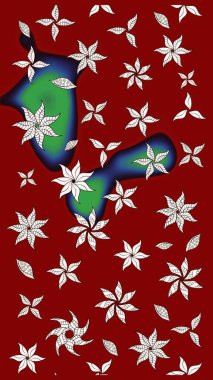 Modaya uygun kumaş deseni. Tony 'nin kumaş kalıbını çiz. Raster illüstrasyonu. Küçük çiçekte sevimli çiçek deseni var..