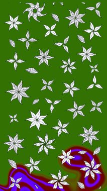 Raster illüstrasyonu. Moda baskısı. Eski model. Suluboya çizim kalıbı. Dekorasyon ve tasarım için güzel bir desen. Çiçeğin suluboya çizimlerinin zarif deseni.