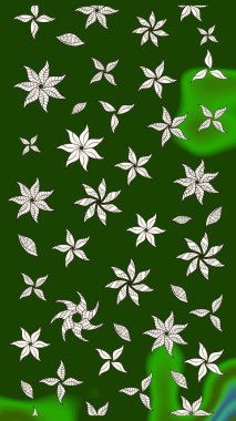 Renkli grunge soyut arkaplanı koloyeşil çiçeklerle süslüyor. Nakış desenli çiçek deseni. İzler, kumaş, duvar kağıtları, tekstil için raster dokusu.