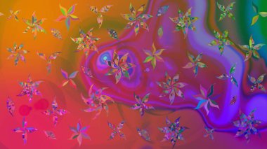 Renkli Bahar Teması eskiz kalıbı. Çiçekli eskiz arkaplanı. Çocuk stili. Düz Çiçek Elementleri Tasarımı.