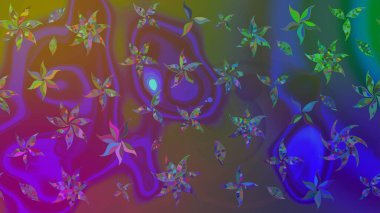 Karalama çiçeği. Düz Çiçek Elementleri Tasarımı. Raster illüstrasyonu. Renkli Bahar Teması eskiz kalıbı. Güzel kumaş deseni. Zentangle soyut çiçekleri.