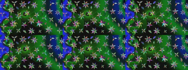 Klasik taslak çizimi. Raster çiçek izi. Raster Yumuşak kumaş deseni. Çiçek yeşili çizim deseni.