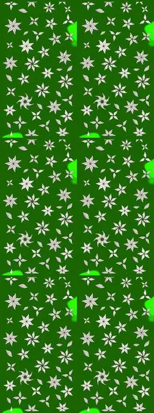 El çizimi çiçek çizimi deseni (fayans). Şirin çiçekli, desenli, yeşil renkli bir eskiz deseni. Tekstil için suluboya çizim deseni.