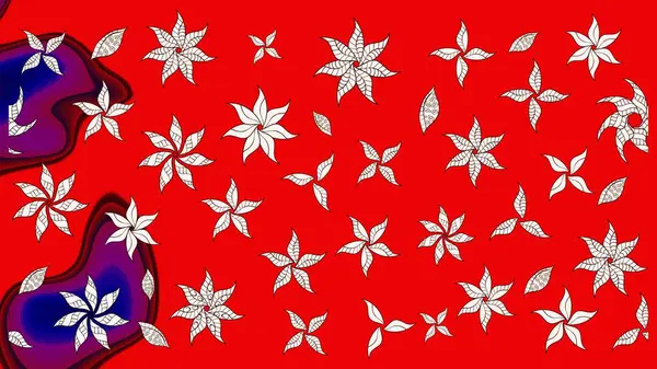 Tomurcukları çiçek olan sevimli bir çiçek deseni. Eskiz geçmişi. Raster illüstrasyonu. Kumaş, tekstil, duvar kağıdı baskısı için. Eski usul. Raster..