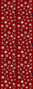 Çiçekli güzel suluboya desen. Raster illüstrasyonu. Kırmızı renklerde.