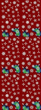 Zarif, parlak ve kırmızı çiçek desenli eskiz. Sabıka baskıları, bebek kıyafetleri, duvar kâğıtları, paket kutuları vb..