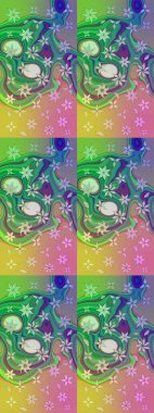 Raster güzel bir çiçek deseni çizmiş. Bahar mevsimi. Tatil havası. Nazik romantik baskı.