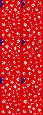 Patlayan çiçekler soyut olarak yerleştirilmiş. Raster deseni. Kibarca, kırmızı renkte bahar çiçekleri. Raster illüstrasyonu.