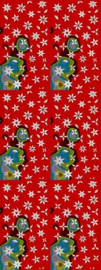 Soyut etnik raster çizim kalıbı. Kabile sanatı boho baskısı, klasik çiçek arkaplanı. Arkaplan dokusu, duvar kağıdı, kırmızı renkli çiçek teması.