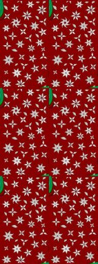 Raster düz çiçek çizim deseni. Hediye ambalaj kağıdı, tebrik kartları, posterler ve pankart tasarımı. Kırmızı renkte çiçekler.