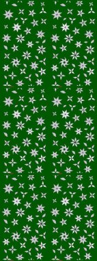 Çiçek deseni. Yeşil renkte çiçek çizimi. Şatafatlı bahar bahçesi dokusu. Raster illüstrasyonu. Yeşil renkte çiçekler.