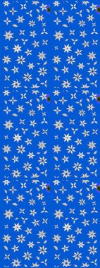 Çiçek desenli çizim. Raster illüstrasyonu. Asya tekstil tarzında. Güzel kumaş deseni. Renkli Bahar Teması eskiz kalıbı. Düz Çiçek Elementleri Tasarımı.