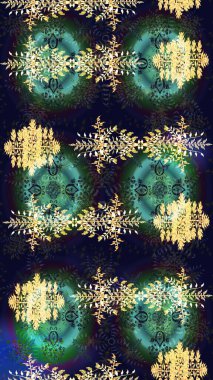 Yeni yıl dekoratif kar taneleri arka planı. El çizimi Noel Raster illüstrasyonu. Kış Kar Taneleri Karalamaları.