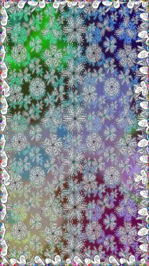 Sevgililer günü ve tebrik kartı konsepti için şık bir davetiye. Gri renkli manzaralı çiçek deseni. Çiçek kompozisyonu, el boyası, hassas şablon. Üst görünüm, yumuşak biçim.