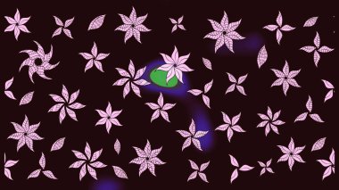 Raster güzel bir çiçek deseni çizmiş. Kahverengi renkli çiçekler. Tatil havası. Bahar mevsimi. Nazik romantik baskı.