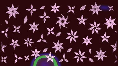 Raster çiçekleri klasik tarzda çizilmiş. Çiçekli yumuşak bir eskiz şekli. Kahverengi renklerde bahar çiçekleri. Raster illüstrasyonu.