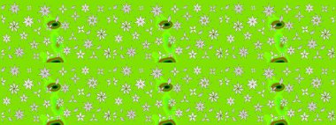 Yeşil renkli çiçekler. Bahar mevsimi. Tatil havası. Nazik romantik baskı. Raster güzel bir çiçek deseni çiziyor..