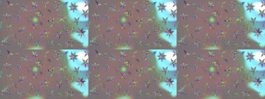 Raster. Eski usul. Tomurcukları çiçek olan sevimli bir çiçek deseni. Raster illüstrasyonu. Eskiz geçmişi. Kumaş, tekstil ve duvar kağıdı baskısı için..