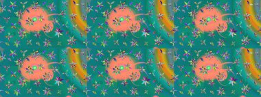 Nazik romantik baskı. Bahar mevsimi. Tatil havası. Raster güzel bir çiçek deseni çiziyor..