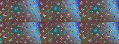 Retro tekstil tasarım koleksiyonu. 1950-1960 motifleri. El çizimi çiçek unsurları olan soyut çizim raster deseni. Kahverengi üzerine kahverengi. Çiçekli ipek eşarp..