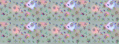 Gri renkli çiçek desenli çizimler, el yapımı papatyalar, papatyalar. Tekrar eden çiçek arkaplanı, zarif gri çiçek duvar kağıdı.