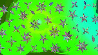 Yeşil renkli çiçekler. Çiçek desenli eskiz. Tişört baskısı için çiçek boyama rasteriName.