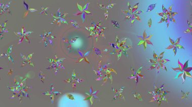 Gri renkli etnik çiçekli zarif eskiz deseni. Raster Çiçek İllüstrasyonu güzel tekstil..