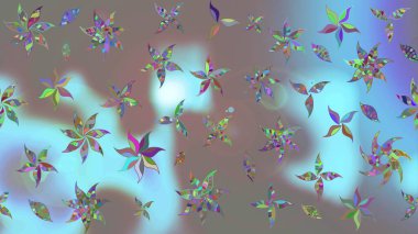 Raster illüstrasyonu. Güzel kumaş deseni. Bahar çiçekli güzel bir çiçek deseni..