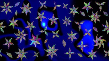 Tony 'nin kumaş kalıbını çiz. Küçük çiçekteki sevimli çiçek deseni. Raster illüstrasyonu. Modaya uygun kumaş deseni.