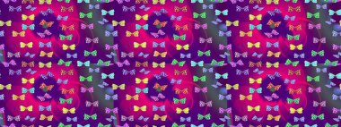 Raster illüstrasyonu. Bahar ve yaz tropikal kelebek çizimi deseni mor renklerde. Kelebek gölgeleri ve siluetler. Kumaş, kağıt, ambalaj için uygun.