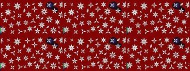 Raster illüstrasyonundaki çiçek desenli çizim. Suluboya tarzında kırmızı renkte çiçekler.