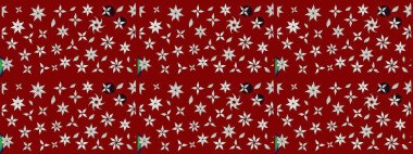 Çiçekli eskiz deseni. Suluboya çizimi. El çizimi. Kırmızı renkte çiçekler.