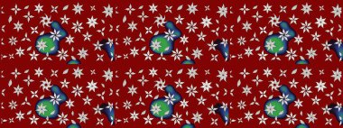 Küçük bir çiçekte eskiz deseni. Hoş bir çiçek geçmişi var. Güzel kumaş deseni. Raster illüstrasyonu.