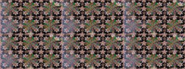 Siyah renkli çiçekler. Yumuşak, yaz çiçekli arka plan. Raster çiçek desenli ve çiçekli..