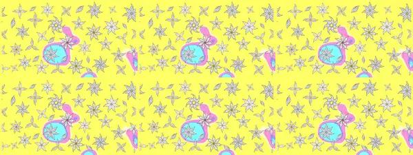 Organik motif arka planı. Çizim kalıbı. Raster illüstrasyonu. Ultraviyole kumaş deseni.