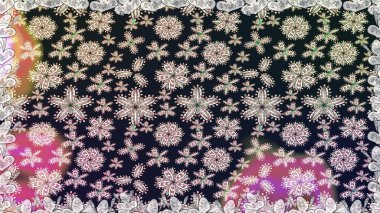 Birçok gri soyut çiçekli tropik, pürüzsüz desen. Küçük çiçekteki sevimli çiçek deseni. Varicologray raster kusursuz illüstrasyon.