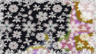 El çizimi çiçekli, soyut, pürüzsüz desen. Gri renkli çiçekler. Raster illüstrasyonu.