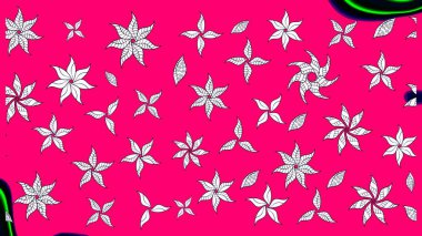 Çiçek buketleriyle klasik bir eskiz şekli. Raster illüstrasyonu. Mor renkler üzerine.